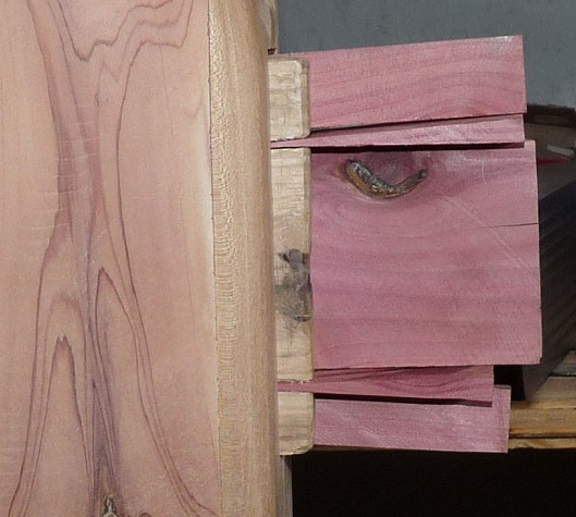 When finished, Jerry's wedged tenon joints are tight as a drum.