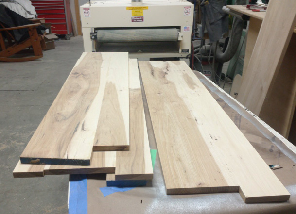 Here's a sample of the output from Mr. Miller's double-drum Woodmaster Drum Sander. Smooth as a baby's bottom!